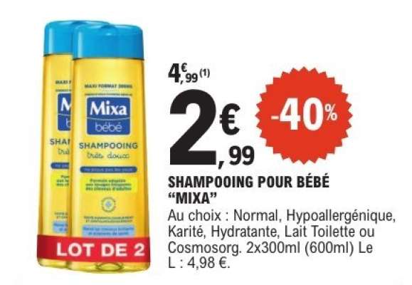 Shampooing pour bébé "Mixa"