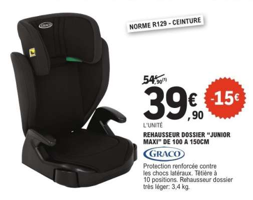 REHAUSSEUR DOSSIER “JUNIOR MAXI” DE 100 À 150CM