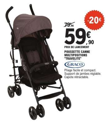 Poussette Canne Multipositions 'TraveLite'