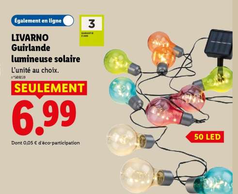 LIVARNO Guirlande lumineuse solaire