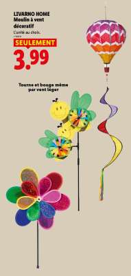 LIVARNO HOME Moulin à vent décoratif