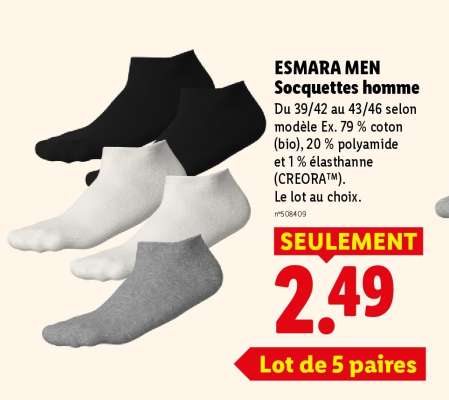 ESMARA MEN Socquettes homme