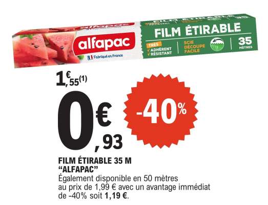 FILM ÉTIRABLE 35 M "ALFAPAC"
