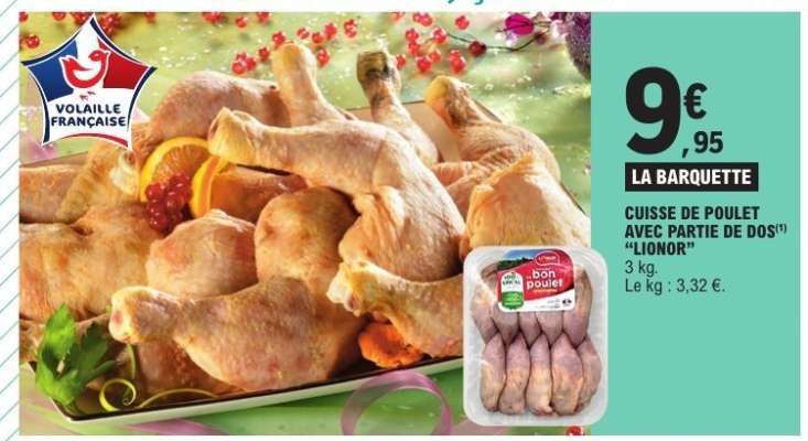 CUISSE DE POULET AVEC PARTIE DE DOS "LILORON"