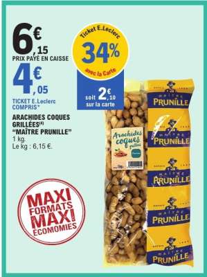 Arachides Coques Grillées Maitre Prunille