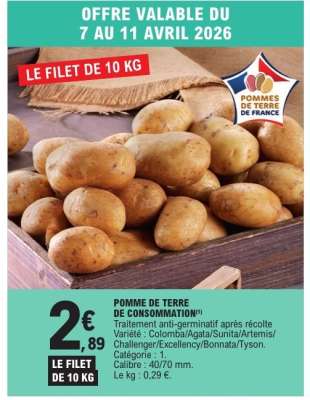 POMME DE TERRE DE CONSOMMATION