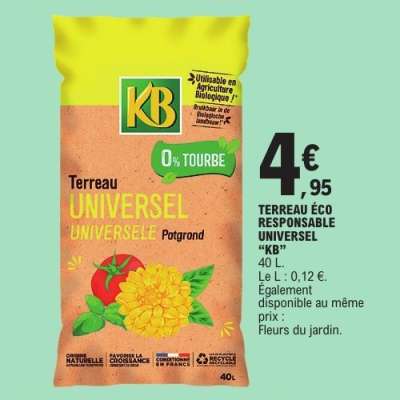TERREAU ÉCO RESPONSABLE UNIVERSEL “KB”