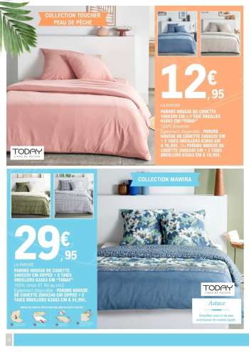 thumbnail - PARURE HOUSSE DE COUETTE 140X200 CM + 1 TAIE OREILLER 63X63 CM 'TODAY'