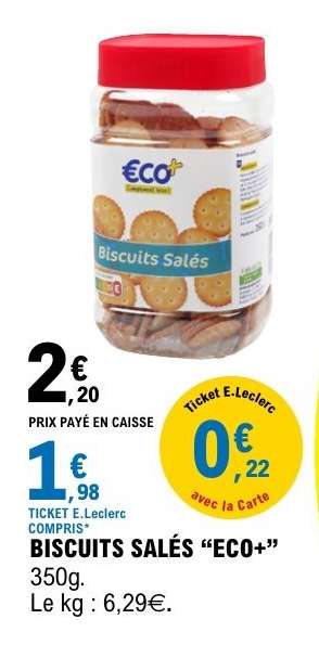 BISCUITS SALÉS “ECO+”