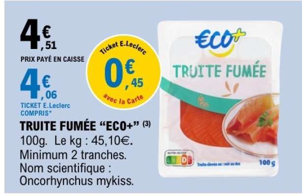 TRUITE FUMÉE "ECO+"