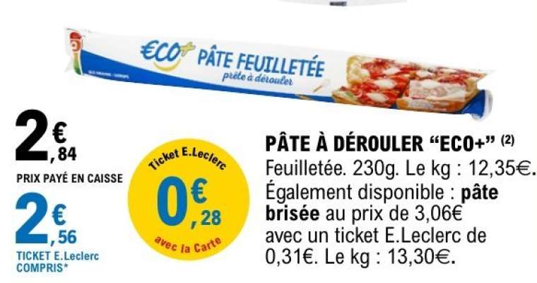 PÂTE À DÉROULER “ECO+”