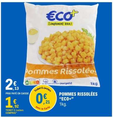 POMMES RISSOLÉES “ECO+”