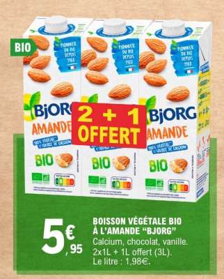 BOISSON VÉGÉTALE BIO À L’AMANDE “BJORG”