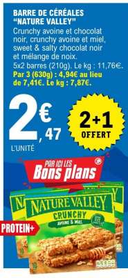 BARRE DE CÉRÉALES “NATURE VALLEY”