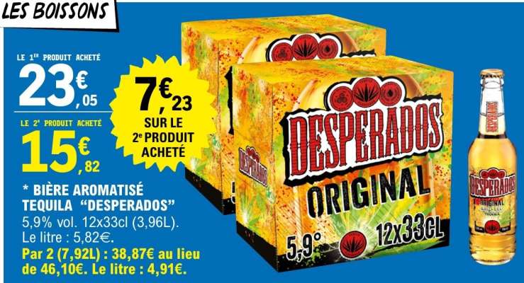 BIÈRE AROMATISÉ TEQUILA “DESPERADOS”