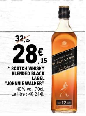 Scotch Whisky Blended Black Label 'Johnnie Walker'