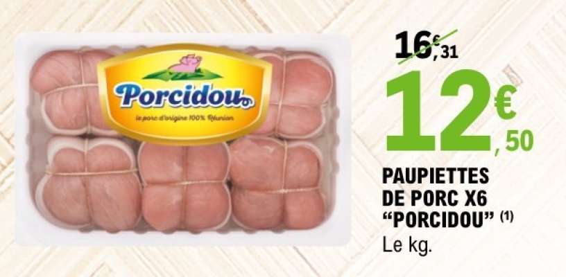 Paupiettes de porc X6 "Porcidou"