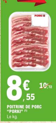 POITRINE DE PORC "PORKI"