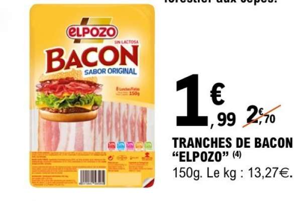 TRANCHES DE BACON “ELPOZO”
