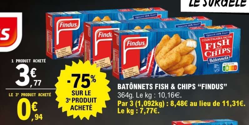 BATÔNNETS FISH & CHIPS “FINDUS”