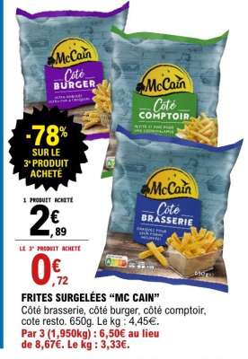 Frites surgelées MC CAIN