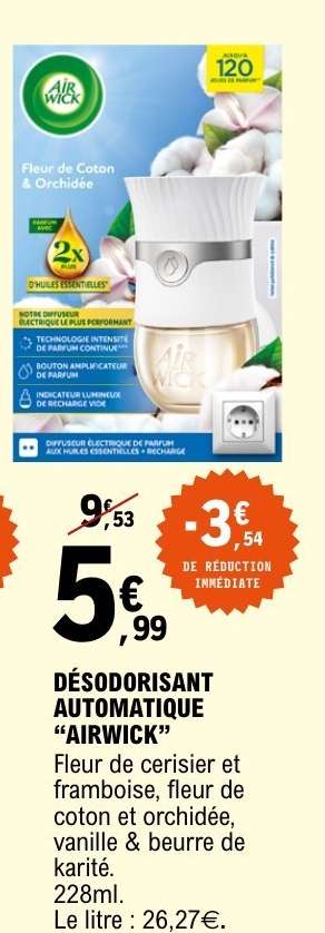 DÉSODORISANT AUTOMATIQUE “AIRWICK”