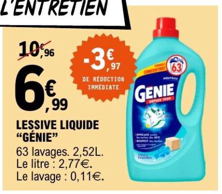 Lessive liquide GENIE