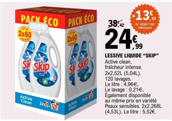 LESSIVE LIQUIDE "SKIP"