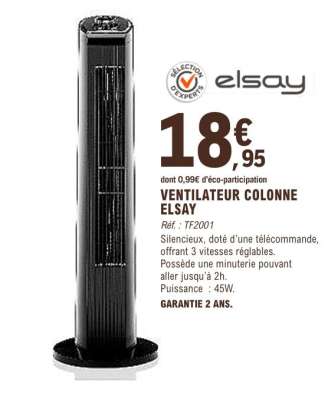 VENTILATEUR COLONNE 'ELSAY'