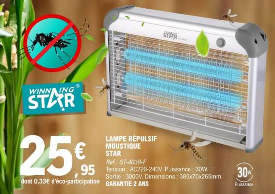 LAMPE RÉPULSIF MOUSTIQUE “STAR”