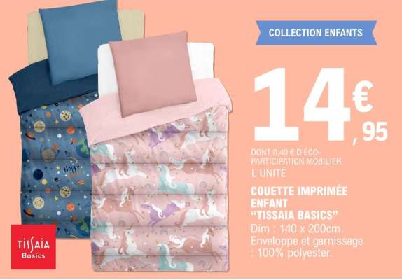 COUETTE IMPRIMÉE ENFANT "TISSAIA BASICS"
