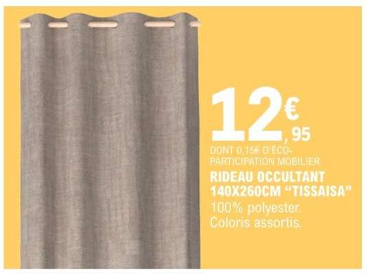 RIDEAU OCCULTANT 140X260CM “TISSAISA”