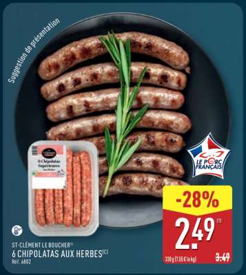 6 Chipolatas aux Herbes