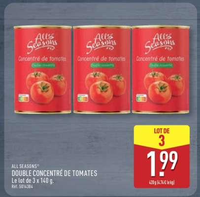 All Seasons Double Concentré de Tomates