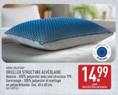 OREILLER STRUCTURE ALVÉOLAIRE