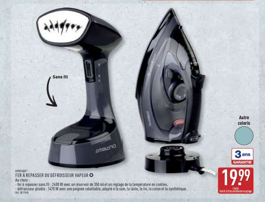 AMBIANO FER À REPASSER OU DÉFROISSEUR VAPEUR
