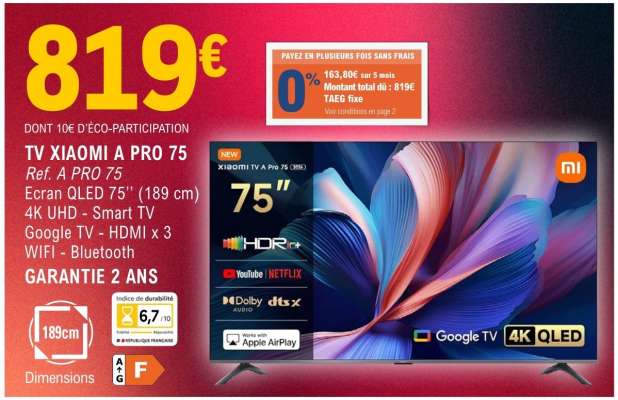 TV XIAOMI A PRO 75