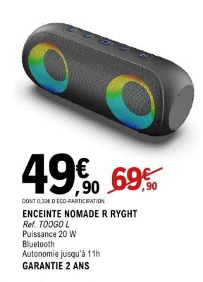 ENCEINTE NOMADE R RYGHT