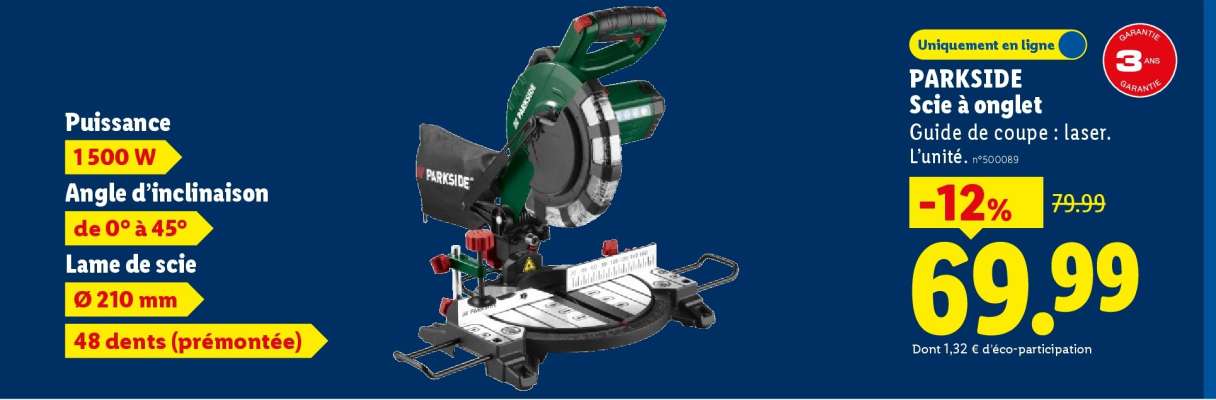 PARKSIDE Scie à onglet
