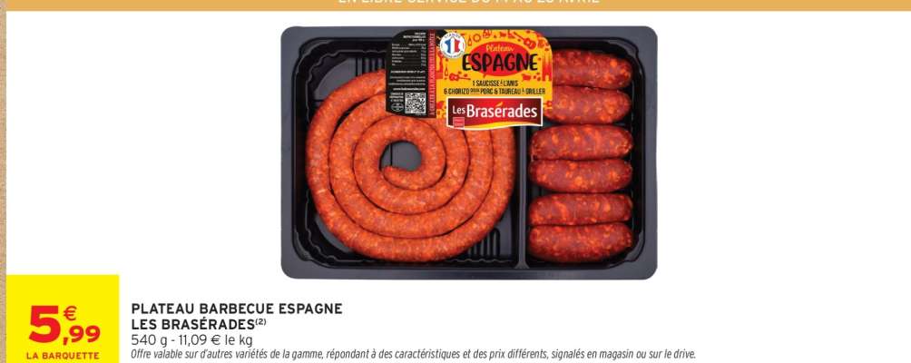 PLATEAU BARBECUE ESPAGNE LES BRASERADES