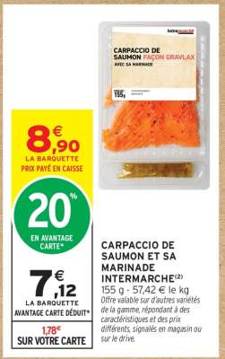 Carpaccio de Saumon et sa Marinade Intermarché
