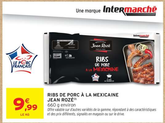 Ribs de porc à la Mexicaine Jean Rozé