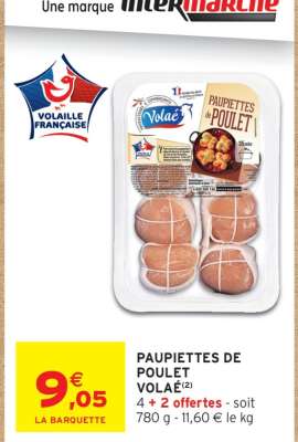 PAUPIETTES DE POULET VOLAILÉ