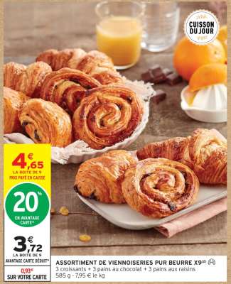ASSORTIMENT DE VIENNOISERIES PUR BEURRE X9