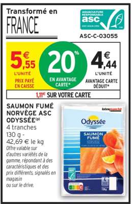 Saumon Fumé Norvège ASC Odyssée