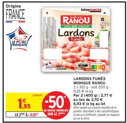 LARDONS FUMÉS MONIQUE RANOU