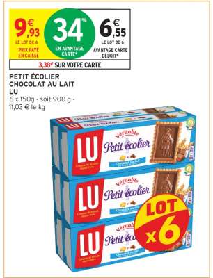 Petit Écolier Chocolat Au Lait Lu