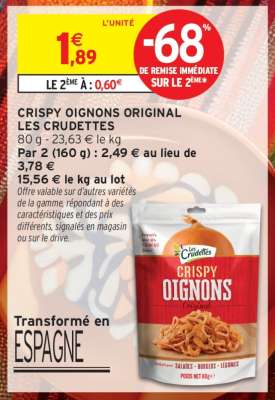 CRISPY OIGNONS ORIGINAL LES CRUDETTES