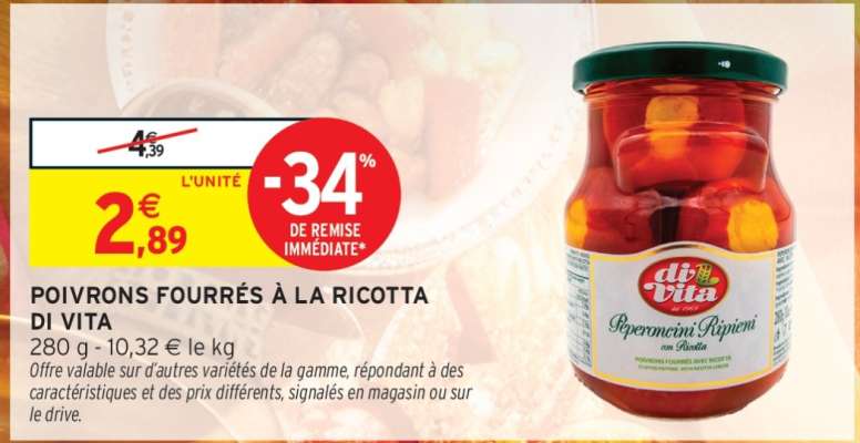 Poivrons fourrés à la ricotta Di Vita