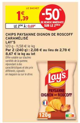 Chips Paysanne Oignon de Roscoff Caramélisé